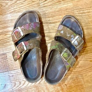 Paint splattered Birkenstock’s